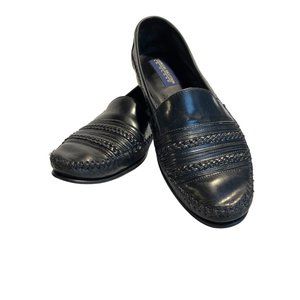 Giorgio Brutini Le Glove Loafers Mens US 9.5D Black Leather Slip On